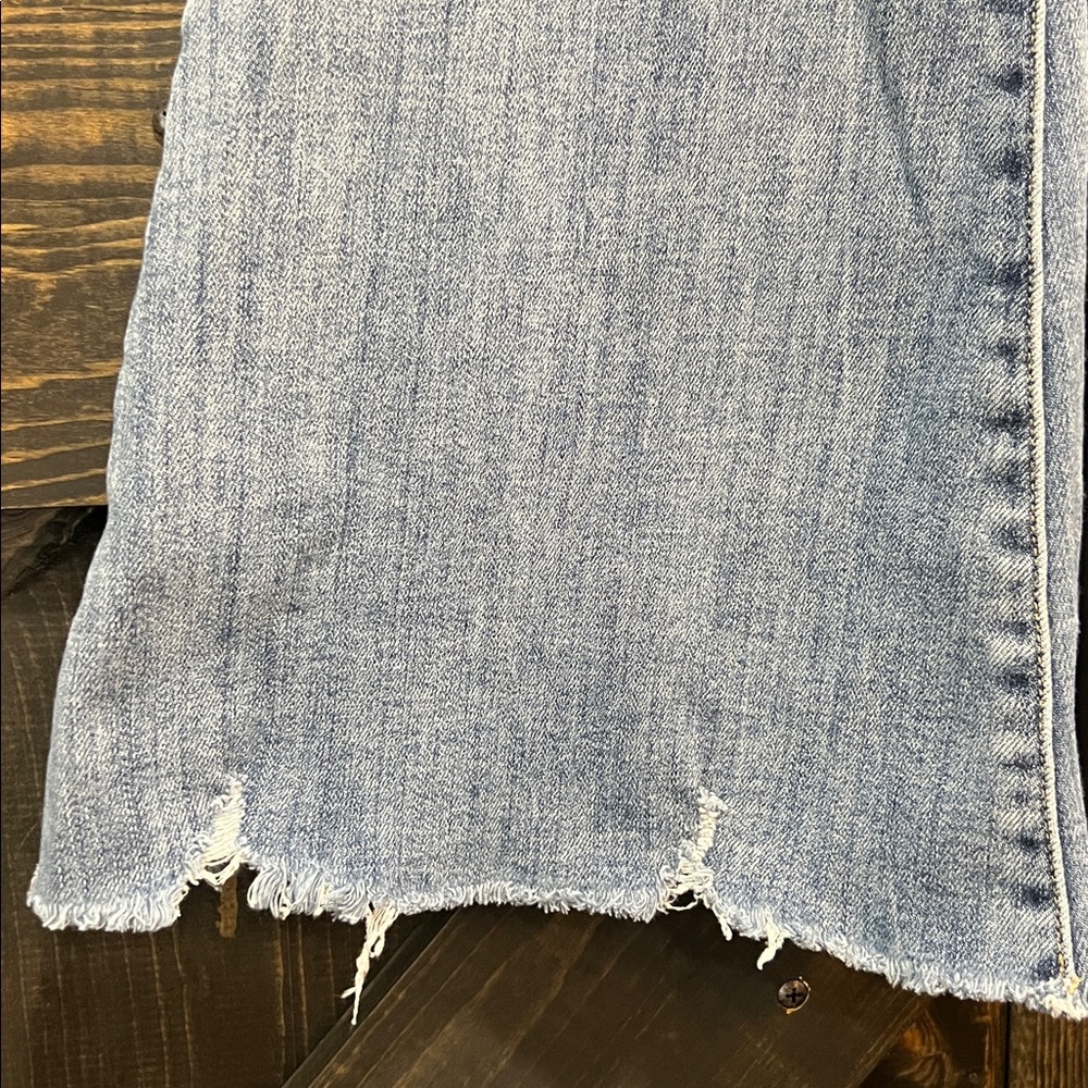 KanCan High Rise Super Flare Jeans 28 Distressed Denim Medium Stretch Boho 30 - Picture 5 of 12